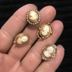 4 Real Italian Shell Cameo’s
