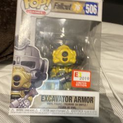 Funko Pop 2019 Limited Edition Fallout 76 Excavator Armor
