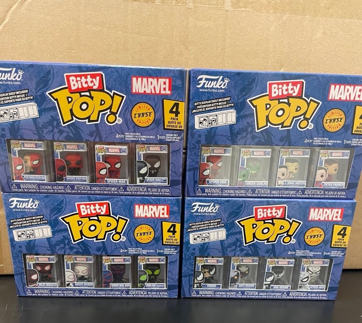 Spider Man Bitty POPs Full Limited Chase Set