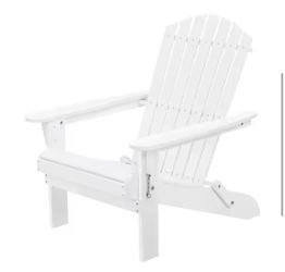 White Wood Folding Adirondack Chairs
