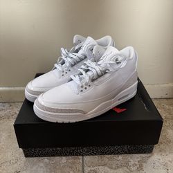 Nike Air Jordan 3 Retro White Metallic Silver CT8532-111 Men’s Size 11 New