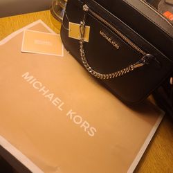 Michael Kors Jet Set Large Saffiano Leather Crossbody Bag Jet Black Set | Large