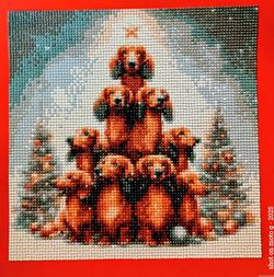 Daschund Christmas tree Diamond Painting whatmost
