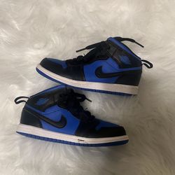 In great condition Nike Kids Black and Blue Air Jordan size 10c