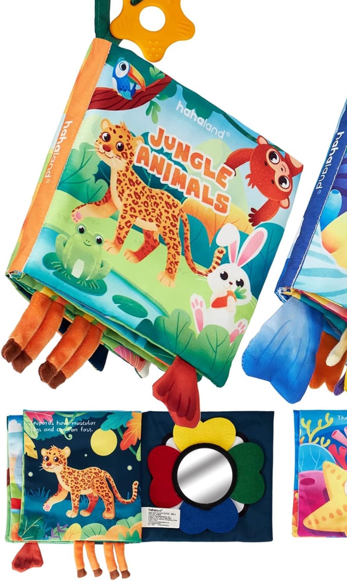 New Baby Books 0-6 Months Sensory Montessori Toys Infant Crinkle Squeak Book Cloth Soft Reading Toy I bought for 2 book but only sell this one here   