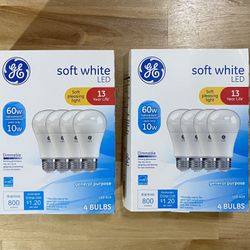 GE 60 watt lightbulbs 4 pack  2 for $3