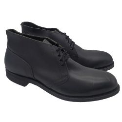 Vintage ADDISON SHOE CO. Mens Black Leather Steel Toe Chukka Boots Sz 13 R Shoes
