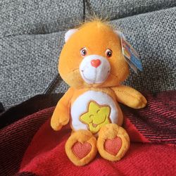 Laugh-a-Lot Care Bear Orange Stuffed Animal Mini 2004