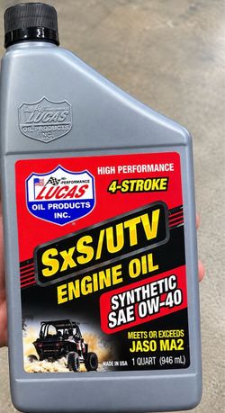 Lucas Oil SxS/UTV Synthetic Engine Oil 0W-40