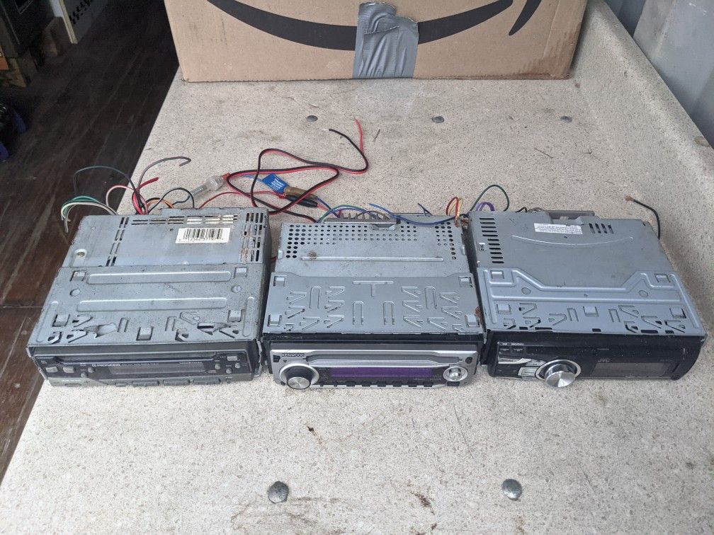 Three CD Player Head Units With Amplifier