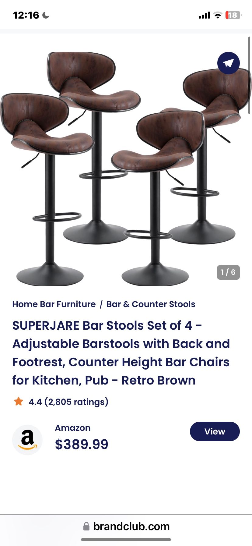 Bar Stool Set Of 4