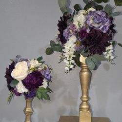 Purple Theme Centerpieces  / Florals