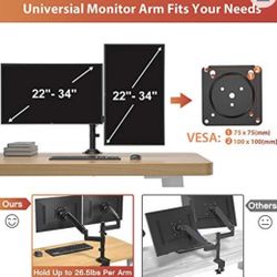 Dual Mount For 22-34 Inch Screen