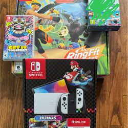Nintendo Switch OLED Bundle System Video Games Case