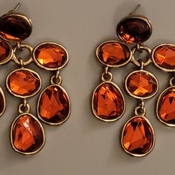 ORANGE GEMSTONE EARRINGS 