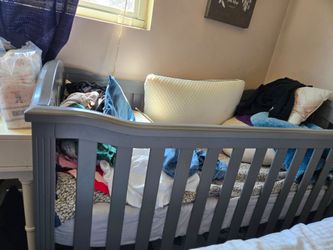 Gray crib