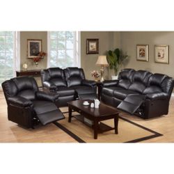 Black Motion Sofa Set 