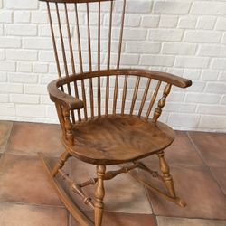 Vintage Maple Nichols & Stone Windsor Rocking Chair