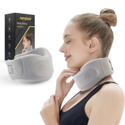 Neck Brace Cervical Collar - Neck Pain Relief and Neck Support Brace for Sleeping Soft Foam Wraps Keep Vertebrae Stable and Aligned for Relief of Cerv