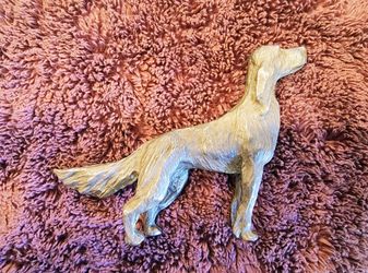 Vintage Pewter Irish Setter Figurine