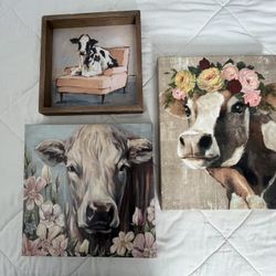 3 cow Paintings