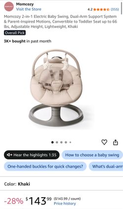 Momcozy Electric Baby Swing