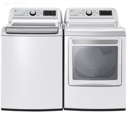 LG 5.0 Cu Ft HE Top Load Wash And Dryer Set