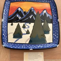 Hand Painted Ceramic Platter