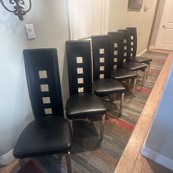  Dining Room Chairs with 6 Hole Leather Chair