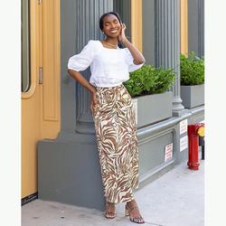 Brand New (Size XXS) Women's Animal Print Midi Skirt
