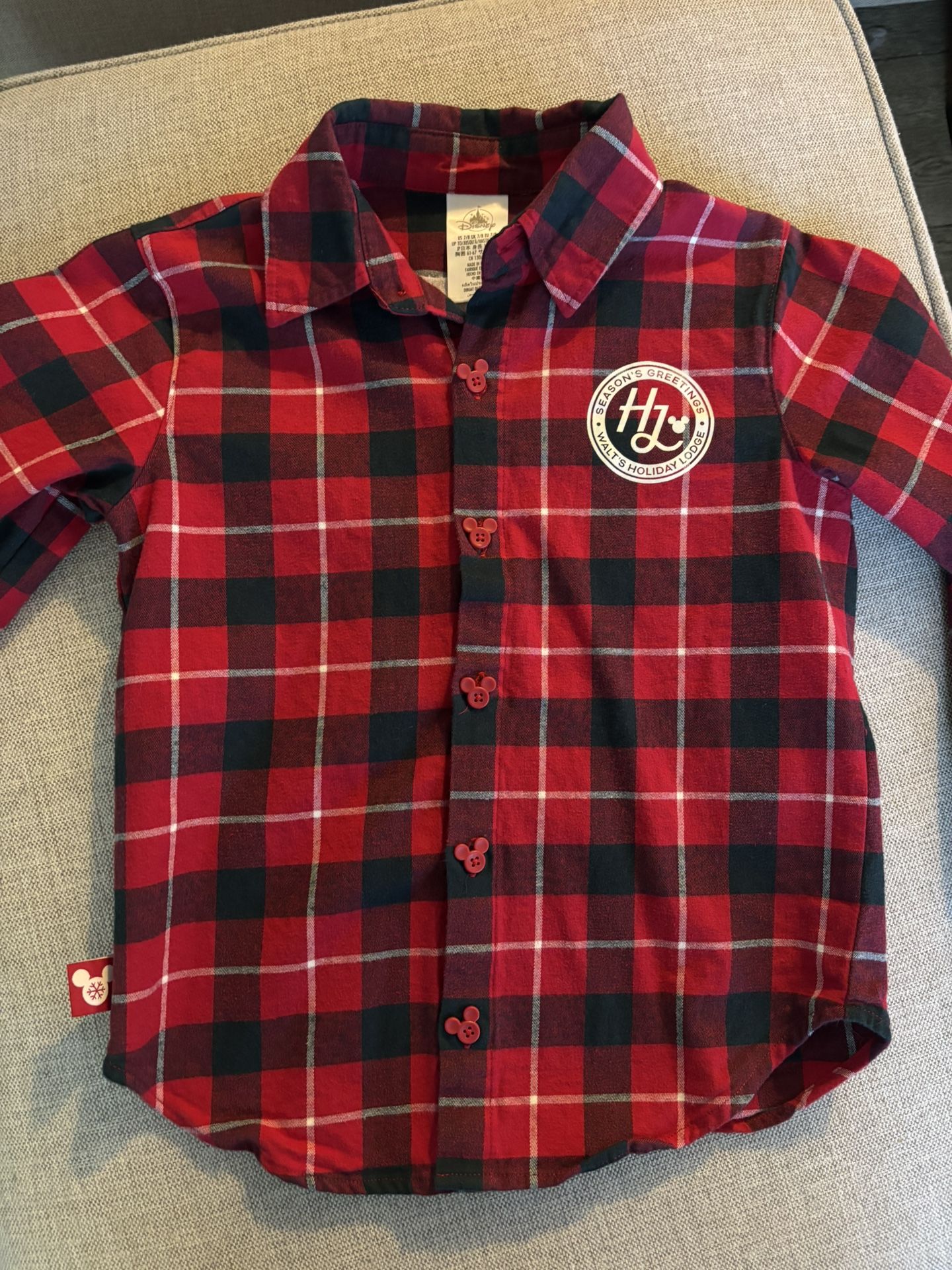Disney Christmas Flannel Long Sleeve