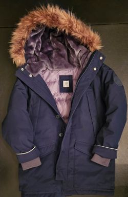 Gap Kids Heavy Down Parka Winter Coat With Faux Fur Hood