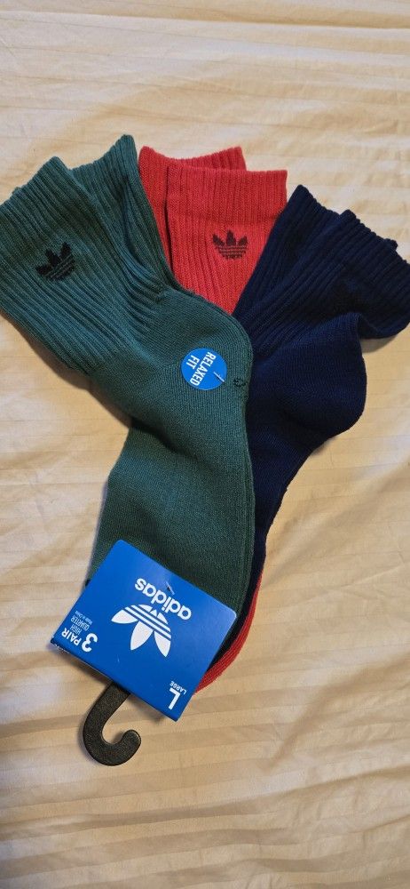 Adidas Socks Set Of 3 Large