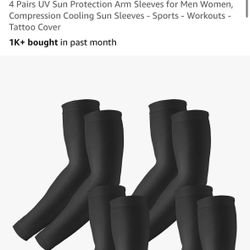 4 Pair UV Sun Protection Arm Sleeve For Men And Women