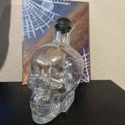 Glass Skull Bottle
