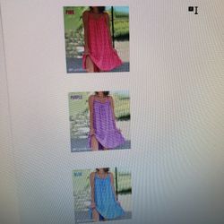(3) Pink Chloe Dresses - Blue,  Purple, Pink