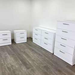 Dresser, Chest And 2 Nightstands - Cómoda, Gavetero Y 2 Mesitas De Noche 