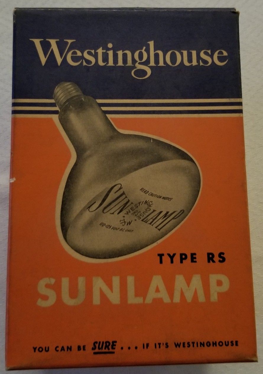Vintage 1940s Westinghouse Sunlamp Bulb In Box + With Brochure