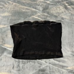 Strapless Crop Top Black Small 