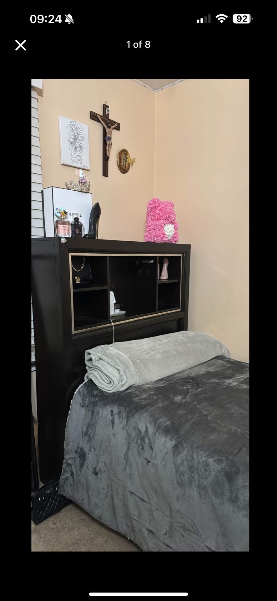 bed frame raymour flanigan twin sized bed used