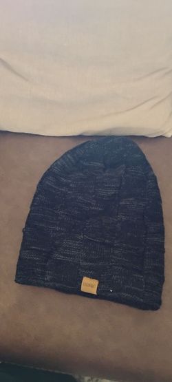 Dark Blue Knit Beanie Hat and Scarf