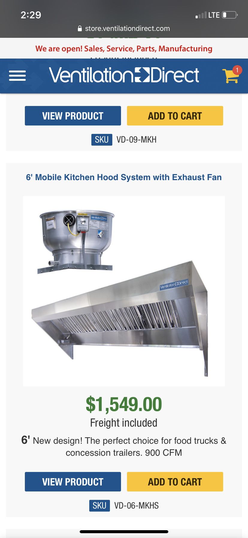 Commercial Exhaust and Hood