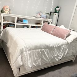 Full Bed frame bookcase (No mattress)