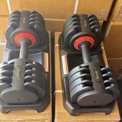 New In Boxes Pair Funcode Adjustable Dumbbell For Home Gym Each Dumbbell (6.6 Lbs 15 Lbs 25 Lbs 33 Lbs 44 Lbs) $160