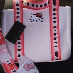 Hello Kitty, handbag w/ hello Kitty pouch