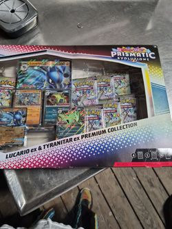 Pokémon Prismatic Evolutions Lucario & Tyranitar ex Premium Collection