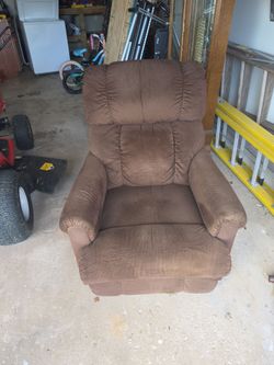 Brown Fabric Recliner Chair