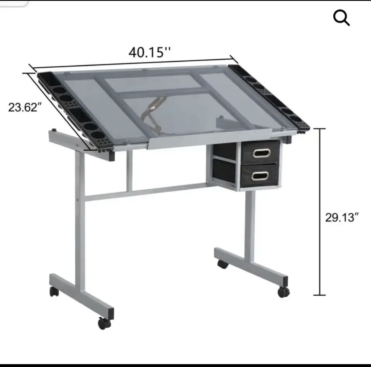 Adjustable Drafting Table with Stool
