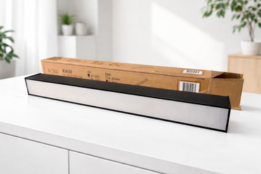 2ft L-Line 1 Light Aluminum Linear Ceiling Light - NLIN-210 3000k - Black