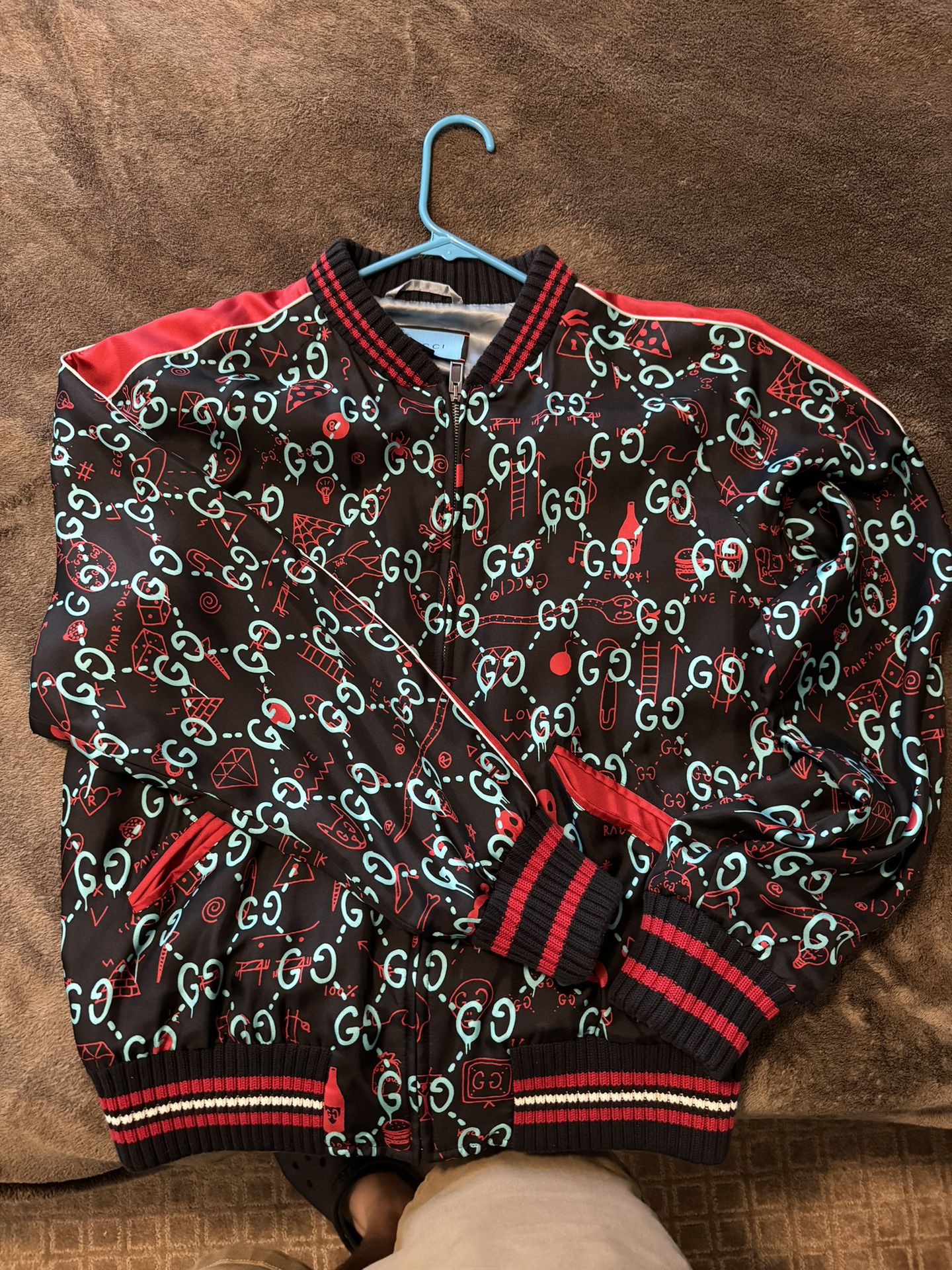 Gucci Ghost Silk Bomber Jacket